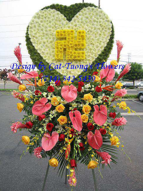 Cat Tuong Flowers Orange County Santa Ana Funeral Heart Little Saigon