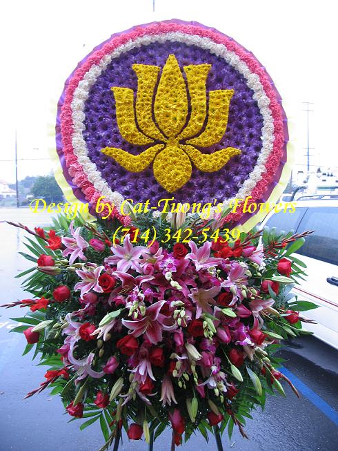 Cat Tuong Flowers Orange County Santa Ana Funeral Arrangement Lotus Hoa Sen