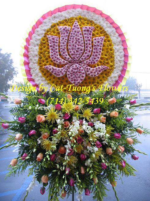 Cat Tuong Flowers Orange County Santa Ana Funeral Arrangement Lotus Hoa Sen