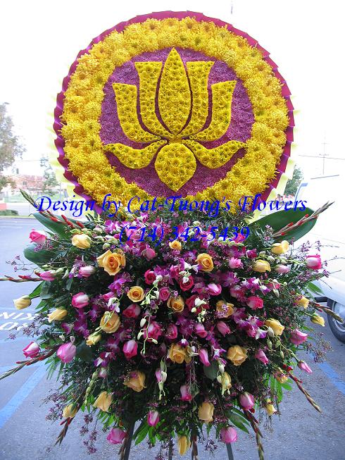 Cat Tuong Flowers Orange County Santa Ana Funeral Arrangement Lotus Hoa Sen