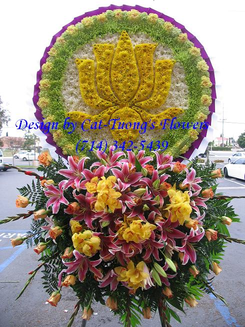 Cat Tuong Flowers Orange County Santa Ana Funeral Arrangement Lotus Hoa Sen