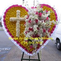 Cat Tuong Flowers Orange County Santa Ana Funeral Arrangement Cross