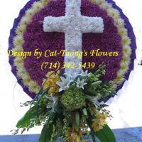 Cat Tuong Flowers Orange County Santa Ana Funeral Arrangement Wreath