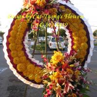 Cat Tuong Flowers Orange County Santa Ana Funeral Arrangement Wreath