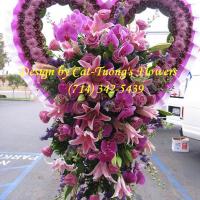 Cat Tuong Flowers Orange County Santa Ana Funeral Arrangement Heart