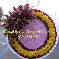 Cat Tuong Flowers Orange County Santa Ana Funeral Arrangement Wreath