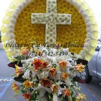 Cat Tuong Flowers Orange County Santa Ana Funeral Arrangement Wreath