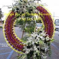 Cat Tuong Flowers Orange County Santa Ana Funeral Arrangement Wreath