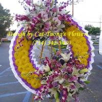 Cat Tuong Flowers Orange County Santa Ana Funeral Arrangement Wreath