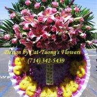 Cat Tuong Flowers Orange County Santa Ana Funeral Arrangement Wreath