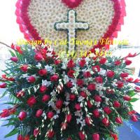 Cat Tuong Flowers Orange County Santa Ana Funeral Arrangement Cross