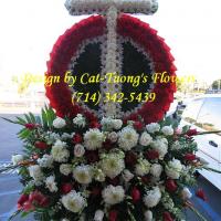 Cat Tuong Flowers Orange County Santa Ana Funeral Arrangement Cross