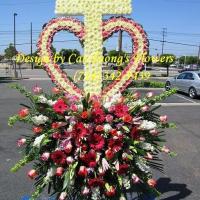 Cat Tuong Flowers Orange County Santa Ana Funeral Arrangement Cross