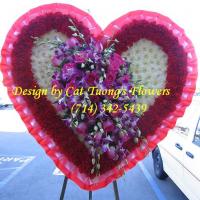 Cat Tuong Flowers Orange County Santa Ana Funeral Arrangement Heart