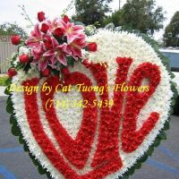 Cat Tuong Flowers Orange County Santa Ana Funeral Arrangement Heart