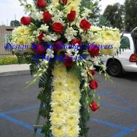 Cat Tuong Flowers Orange County Santa Ana Funeral Arrangement Cross