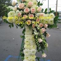 Cat Tuong Flowers Orange County Santa Ana Funeral Arrangement Cross