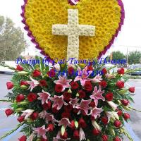 Cat Tuong Flowers Orange County Santa Ana Funeral Arrangement Cross