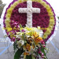 Cat Tuong Flowers Orange County Santa Ana Funeral Arrangement Cross